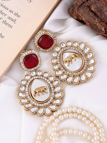 Ruby Vishakha Sabya Designer Earring