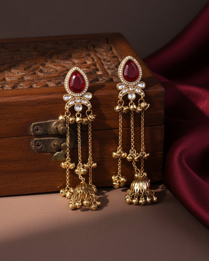 Ruby Nidhi Kashmiri Look Ghunghru Jhumka Earring