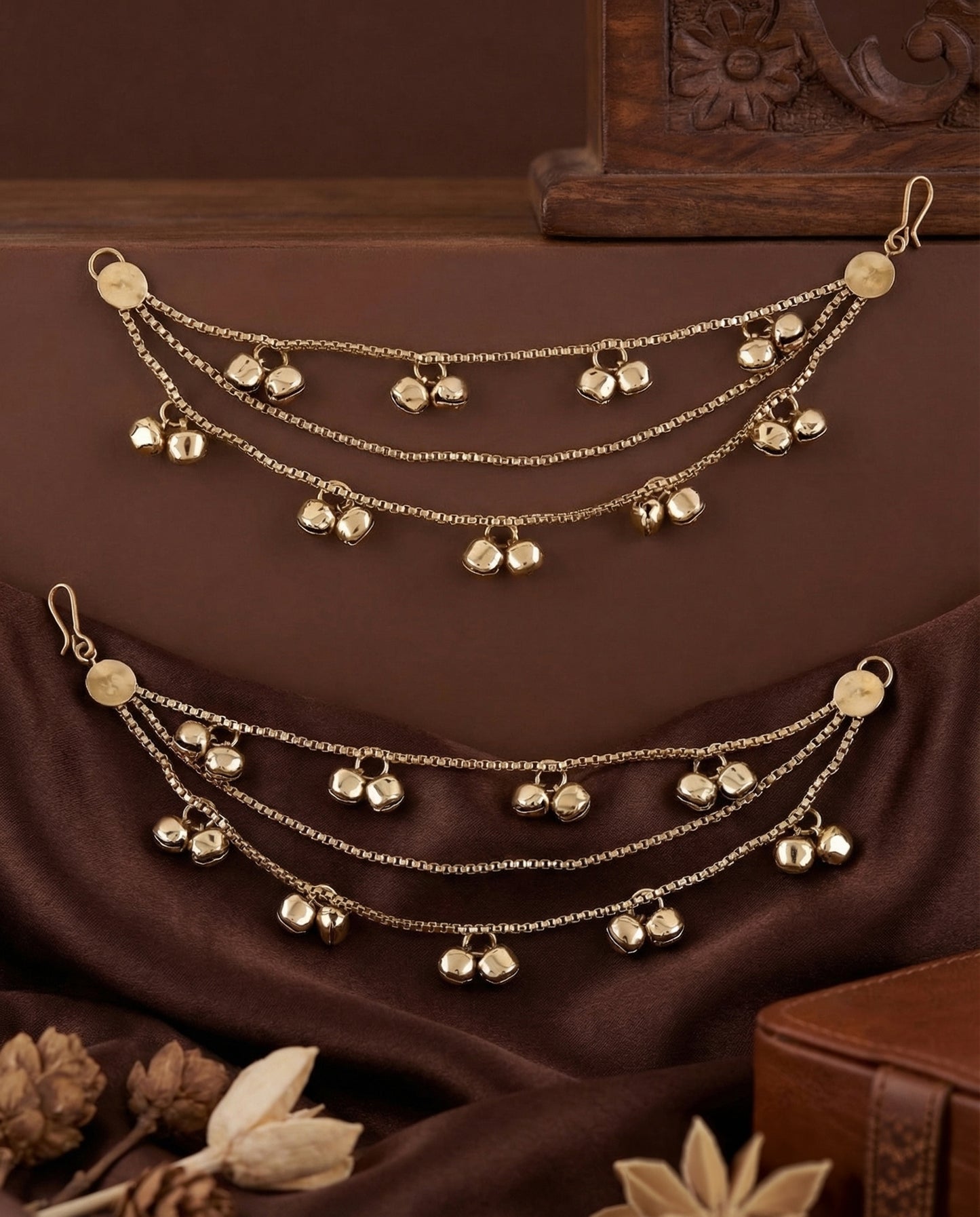 Asmita Ghunghroo Kaan Chain Pair