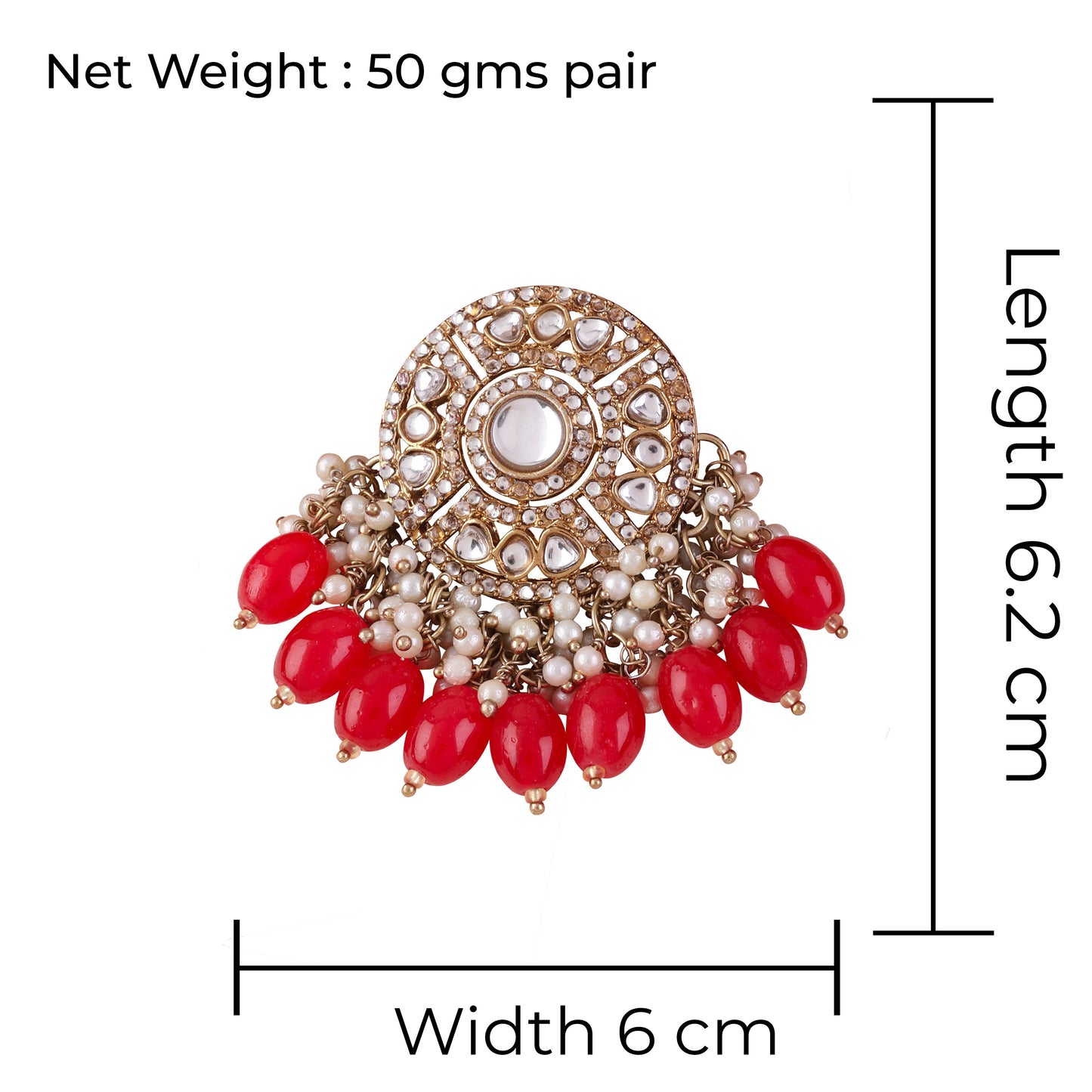 Red Malti Earring