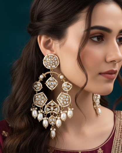 Manukrit Designer Premium Chandbali Earring