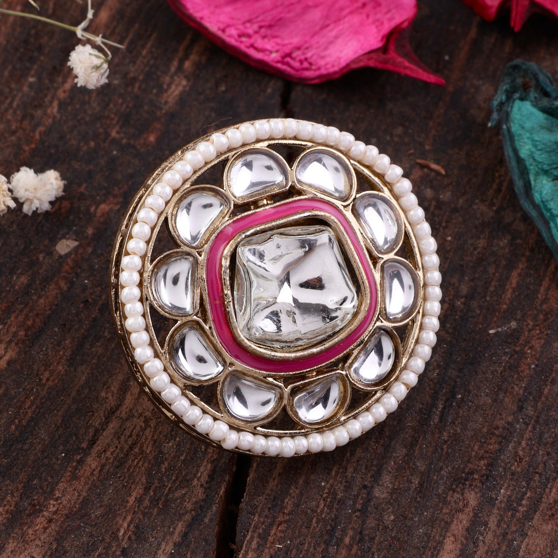 Pink Ritu Ethnic Ring