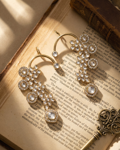 Silver Kastoori Designer Ear Cuff Earring