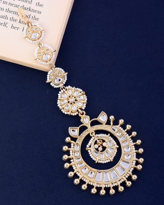 Gold Suhani Kundan Mangteeka