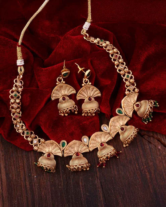 Mugdha Rajwada Necklace Set with Earring