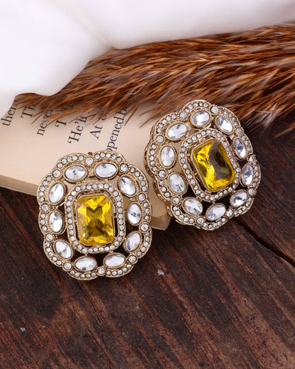 Yellow Gunveen Premium Stud Earrings