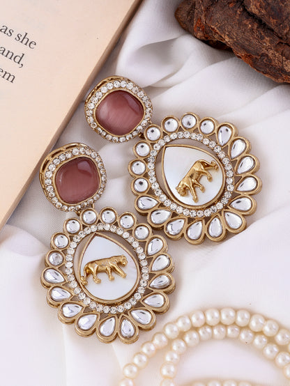 Wine Vishakha Sabya Designer Earring