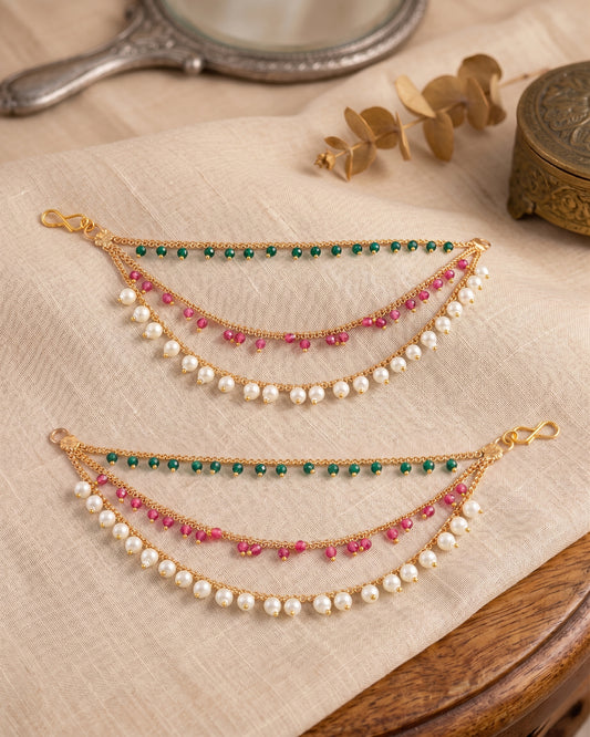 Multi Avyashi Bahubali Kaan Chain Pair