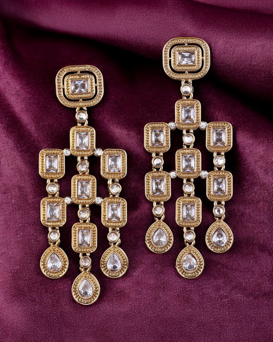 Silver Anshita Gold Designer Earring