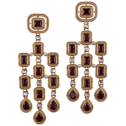 Wine Anshita Gold Designer Earring