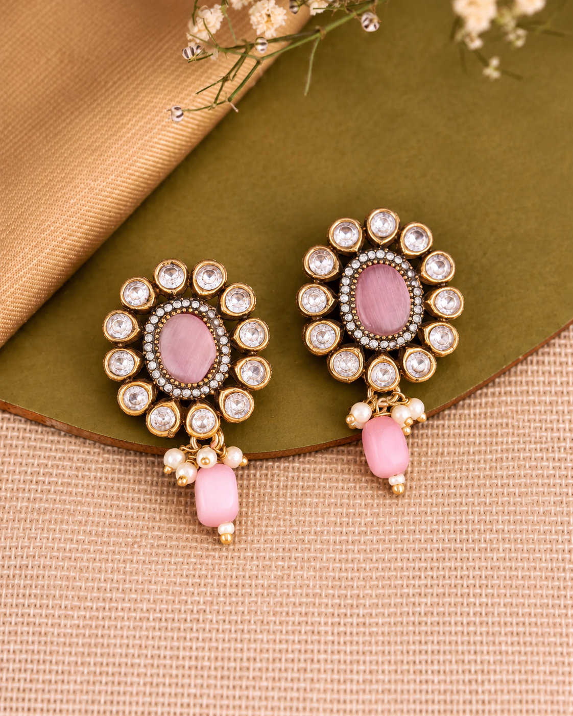 Blush Alizeh Monalisa Antique Designer Stud Earring