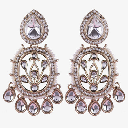 White Avya Designer Earring