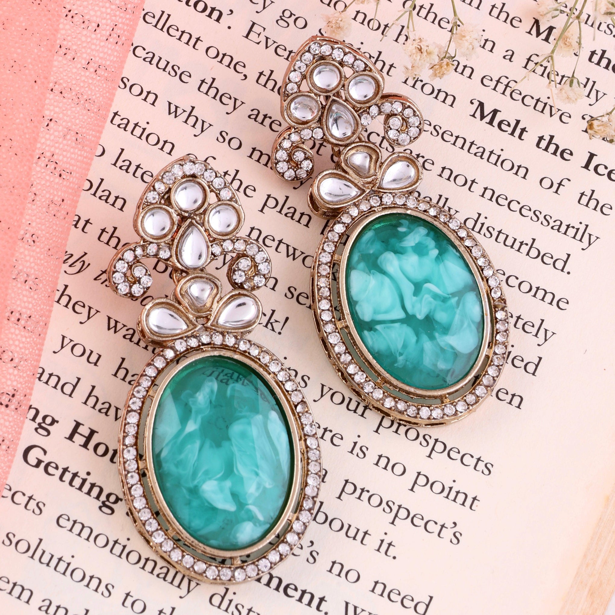 Sage Green Juliet Zircon Earring