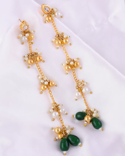 Green Aariz Kashmiri Look Earring