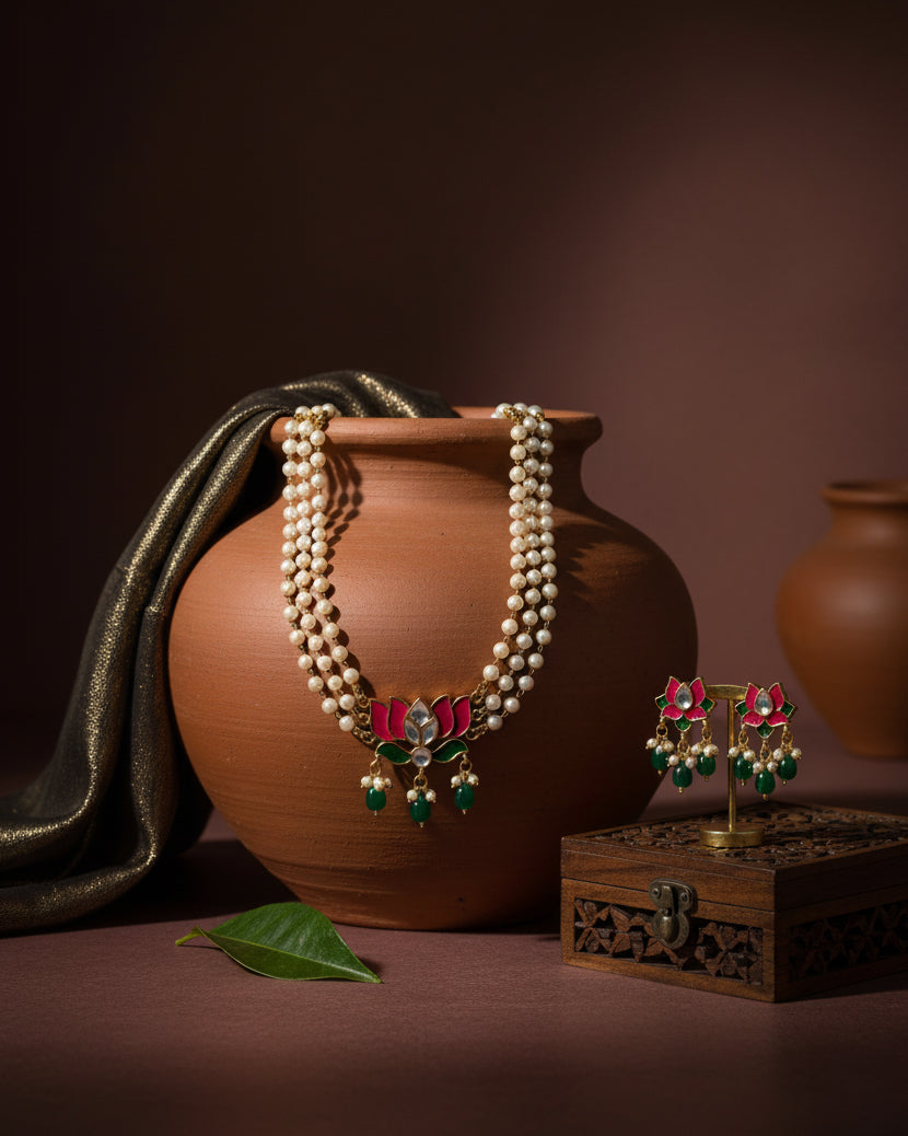 Green Ambika Choker Set