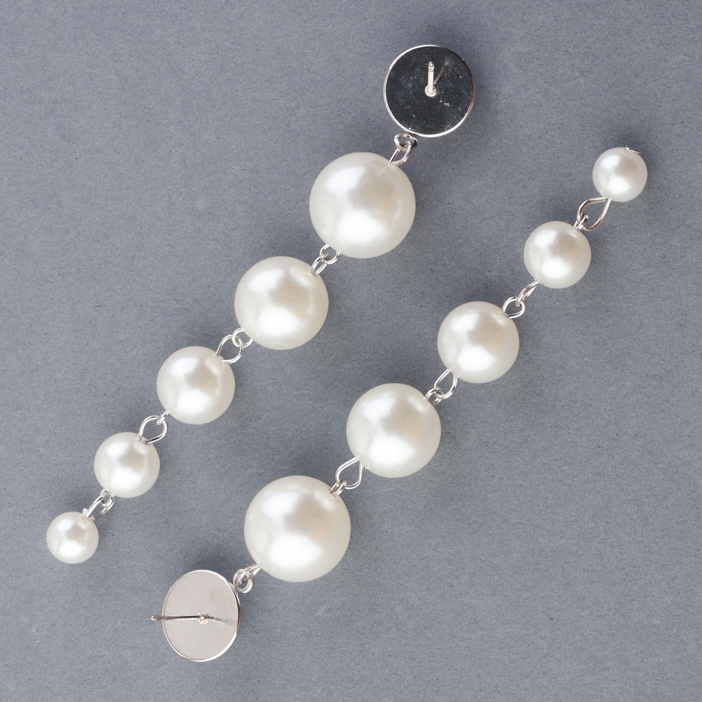 Silver Ekon Pearl Long Earring