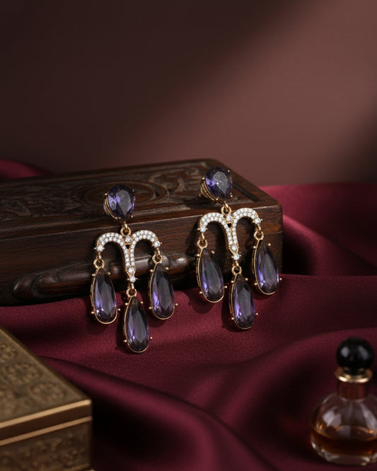 Blue Ishika Designer Zircone Earring