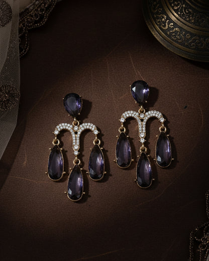 Blue Ishika Designer Zircone Earring