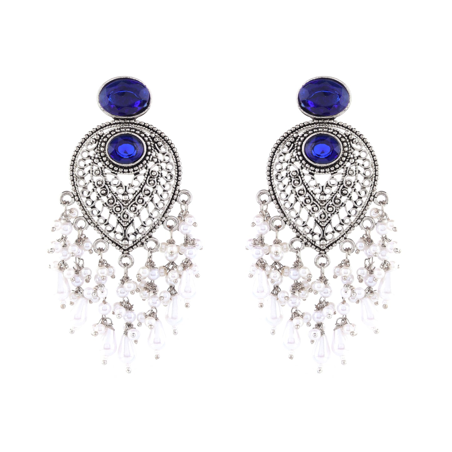 Blue Girisha Boho Pearl Earring