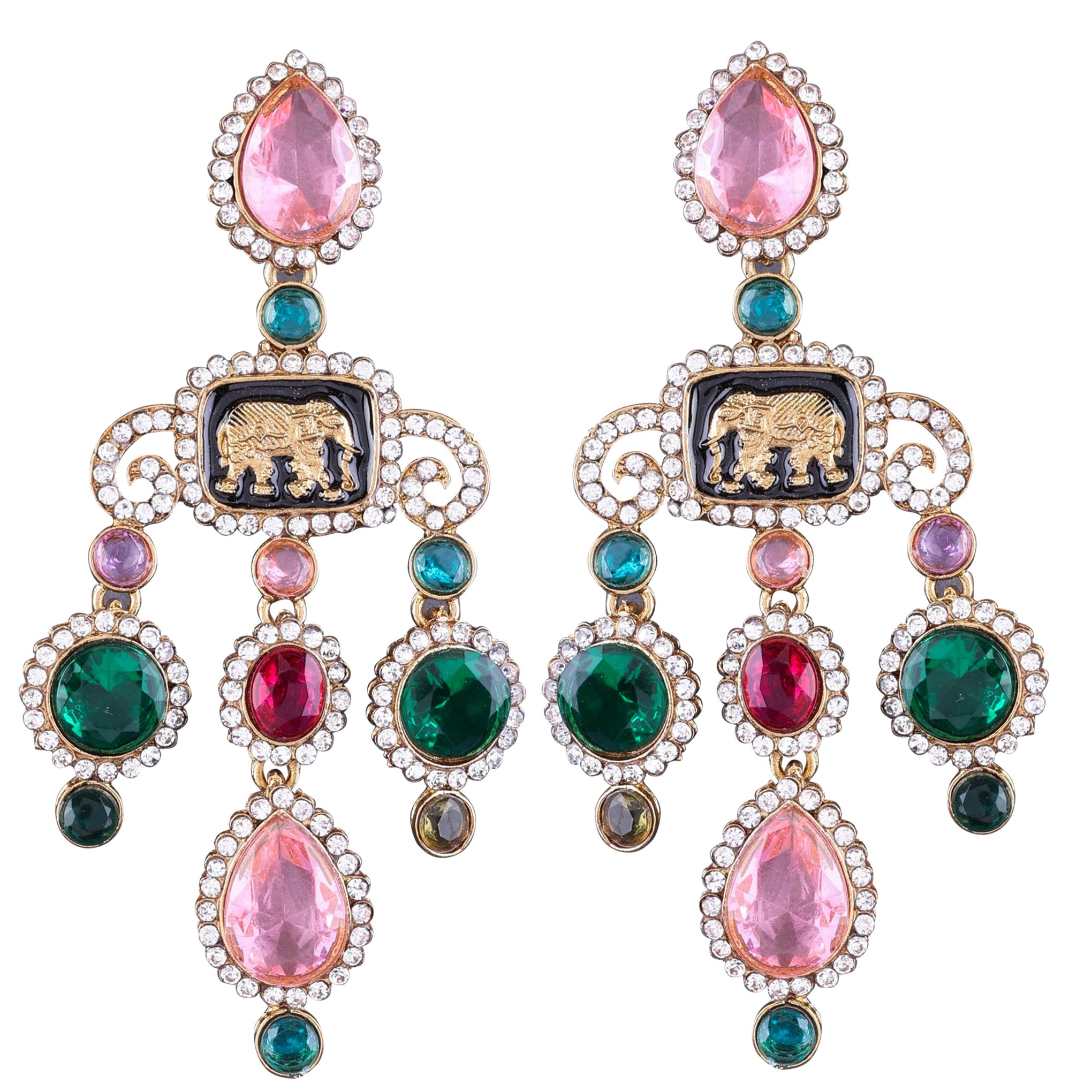 Blush Green Varsha Designer Earring