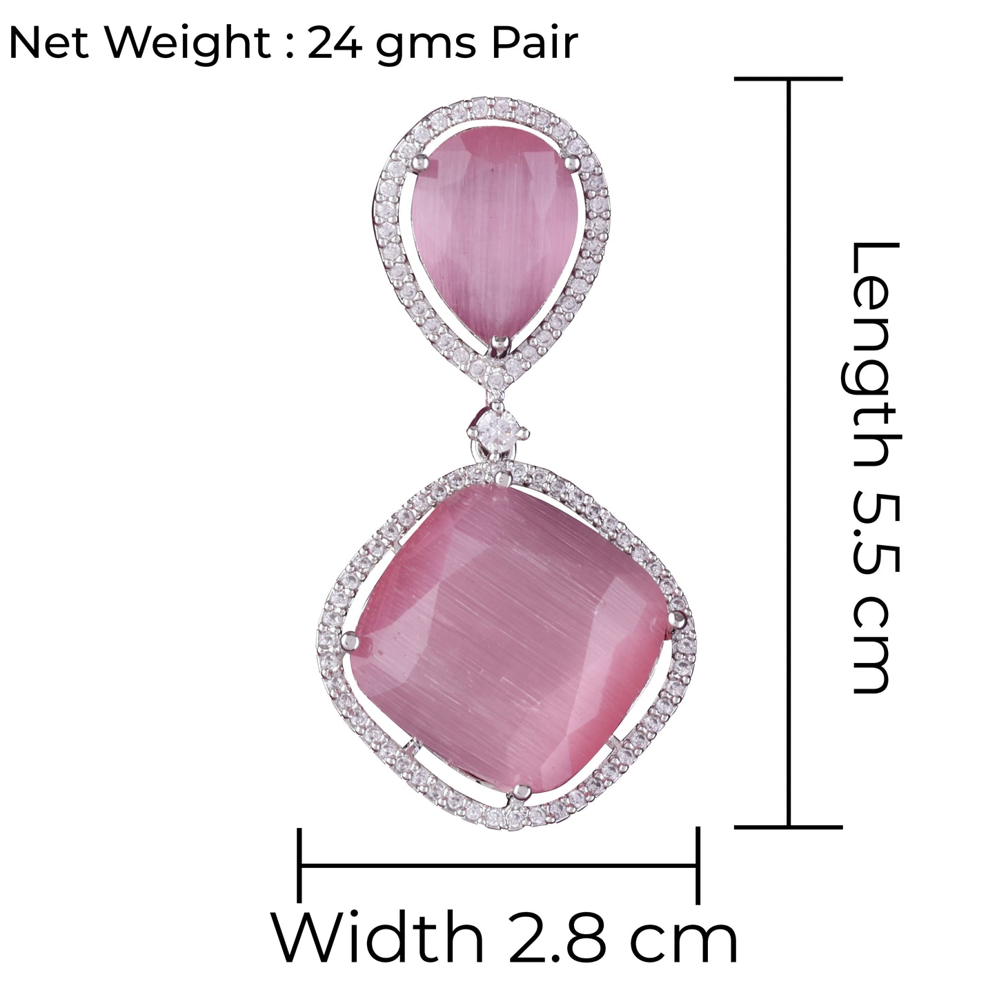 Blush Denis American Diamond Earring