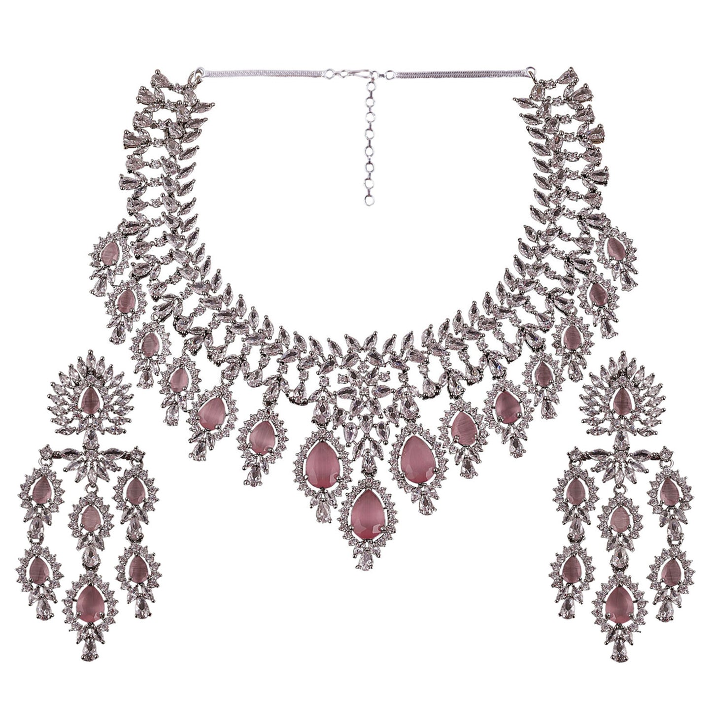 Blush Vineeta American Diamond Necklace Set