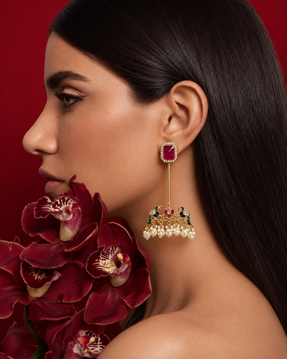 Pink Rasleen Designer Earring