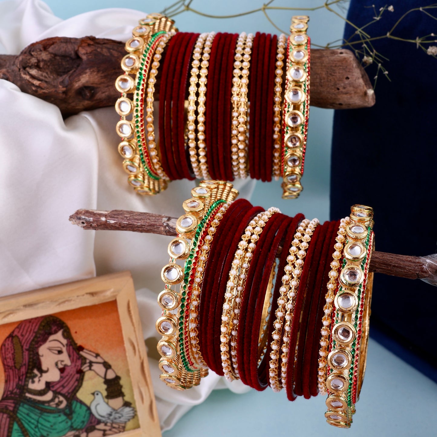 Seeta Rajwada Bangle Set - Both Hand