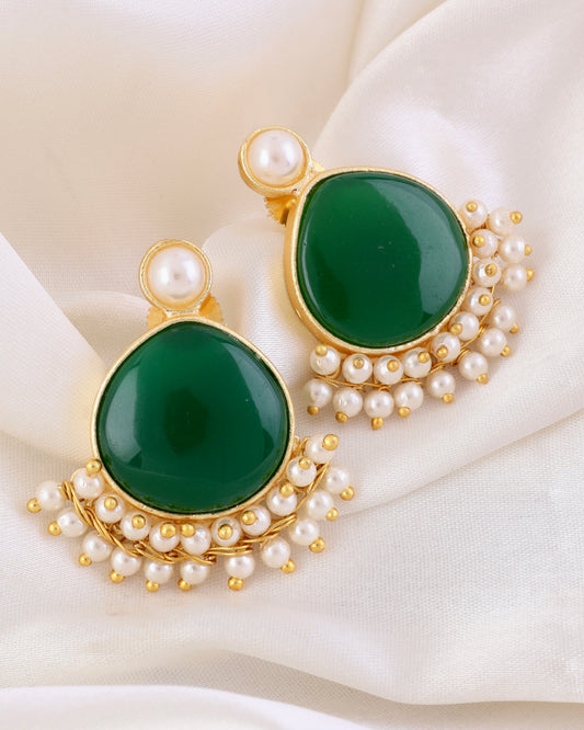 Green Tahir Stud Earring