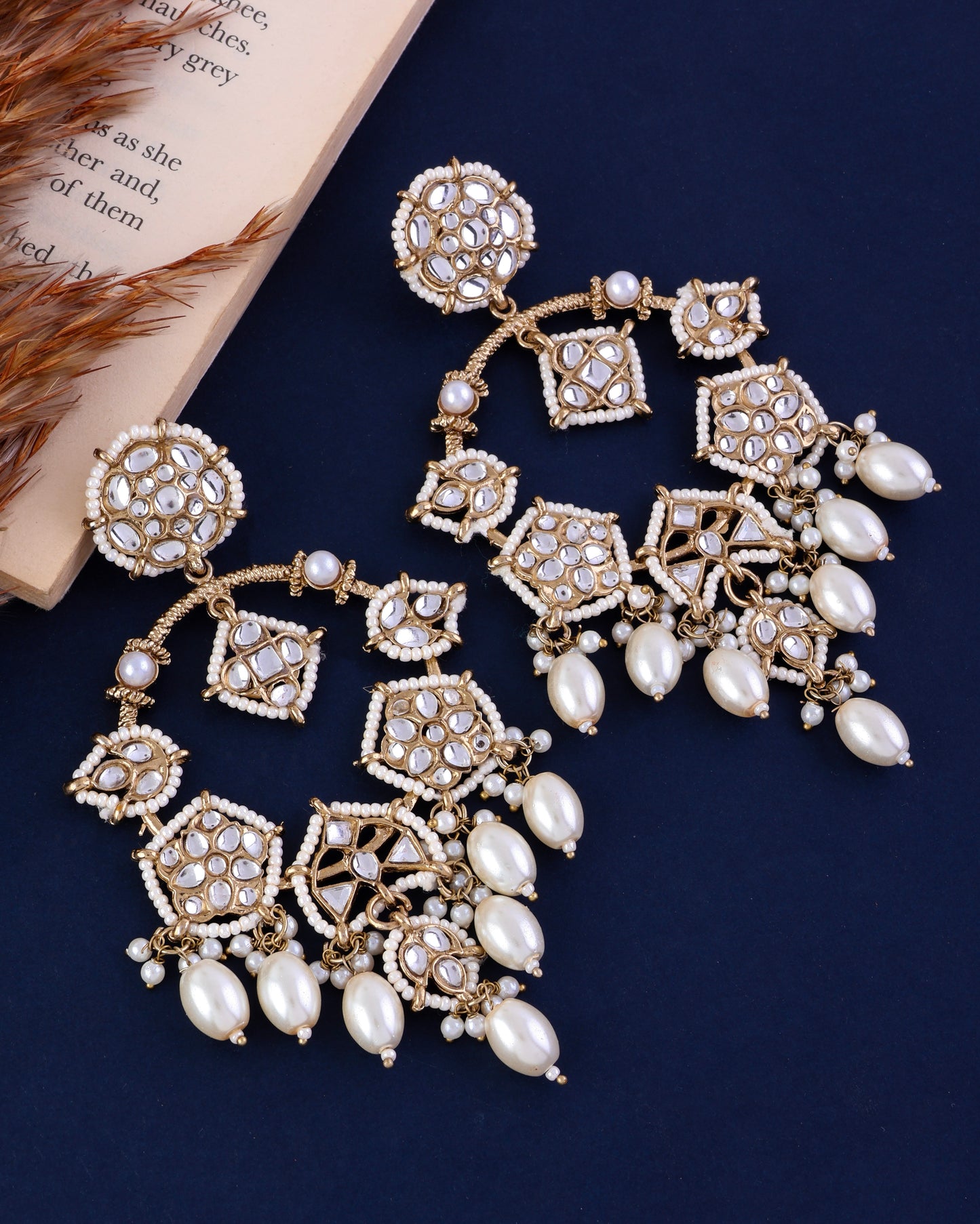 Manukrit Designer Premium Chandbali Earring