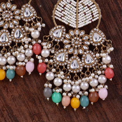 Pastel Multi Ranveer Designer Chandbali Earring