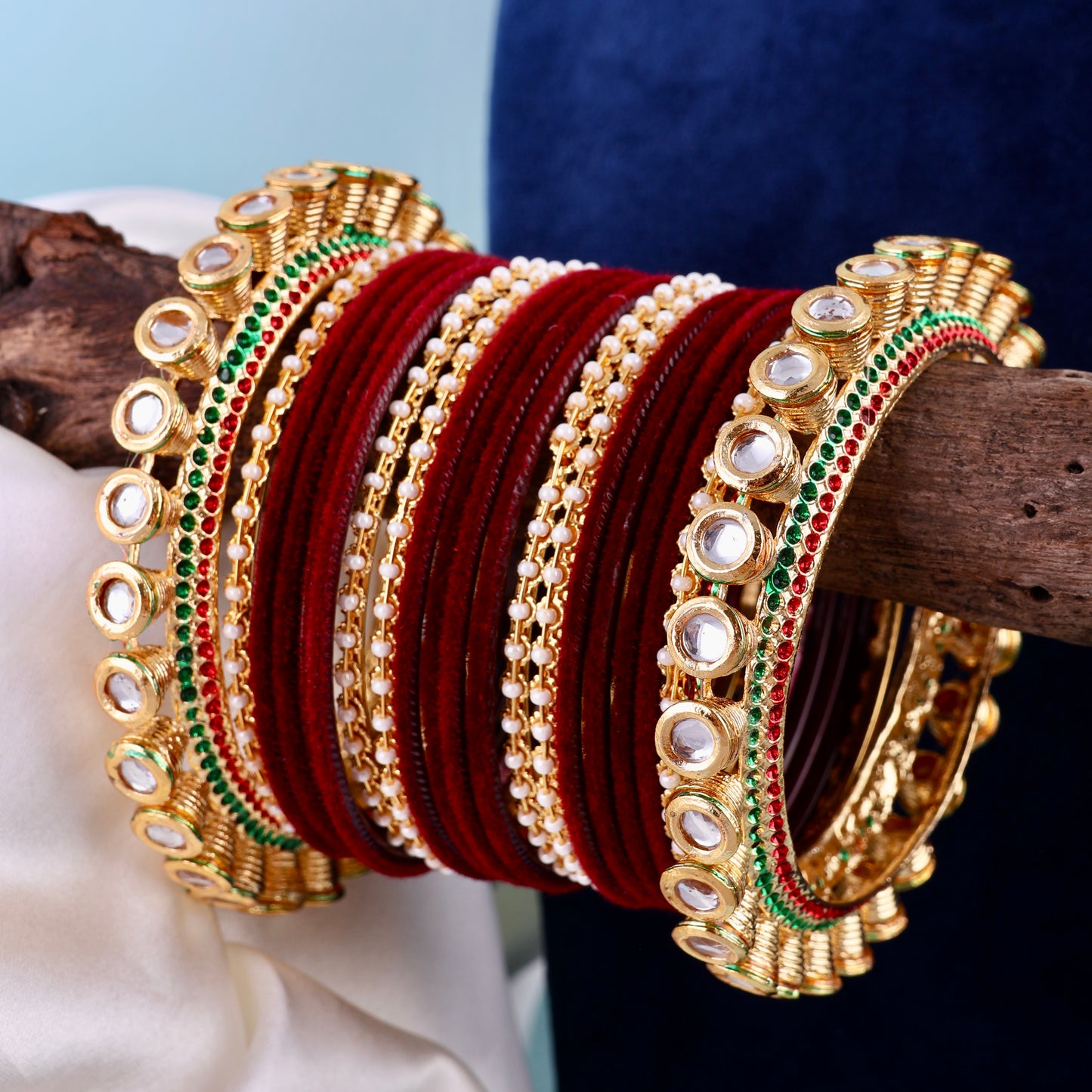 Seeta Rajwada Bangle Set - Both Hand