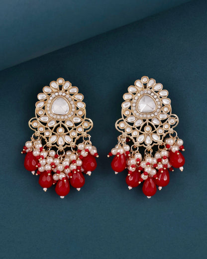 Red Ayla Zircone Earring
