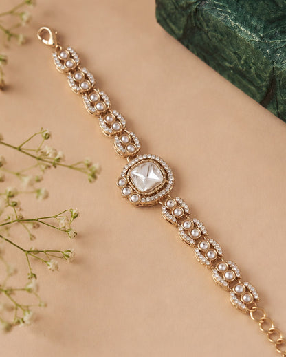 White Pranvika Indo Western Bracelet