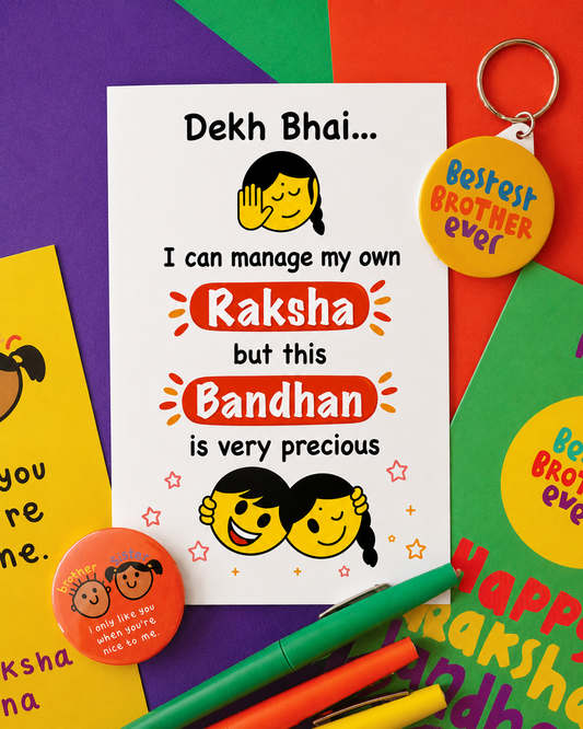 Rakhi Blessing Card - Dekh Bhai....