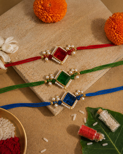 Pack of 3 Yugansh Rakhi for Brother | Tilak Set Included