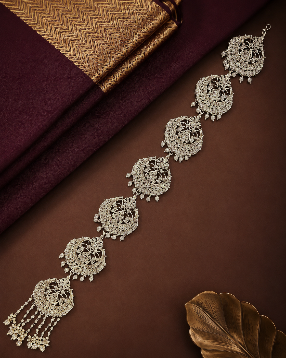 Pearl Avanti Head Chain Bridal Jewellery