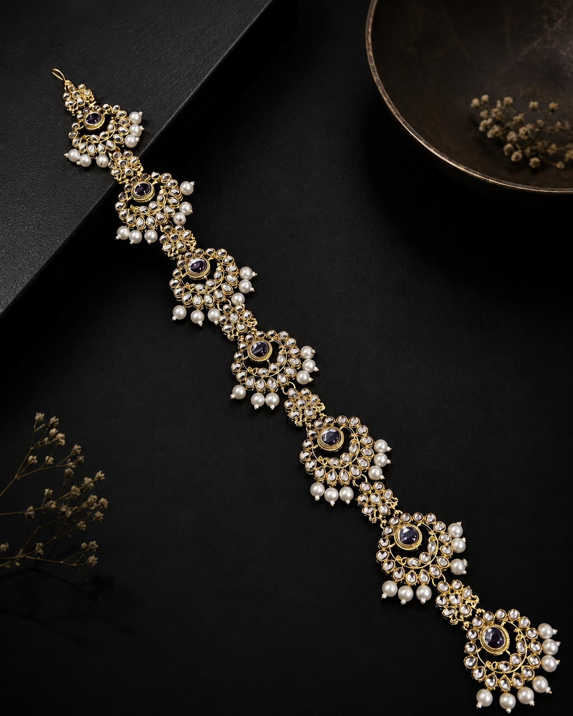 Pearl Hiranya Head Chain Bridal Jewellery