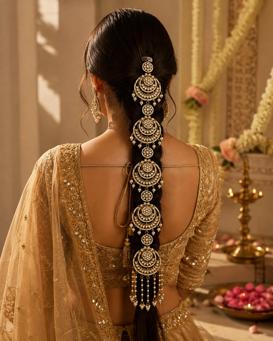 Pearl Tilottama Head Chain Bridal Jewellery