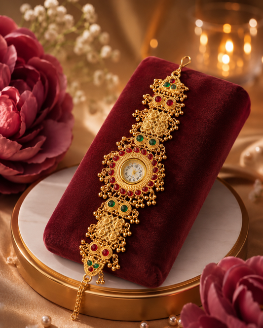 Muktika Heritage Women Dial Embellished Ethnic Analogue Watch