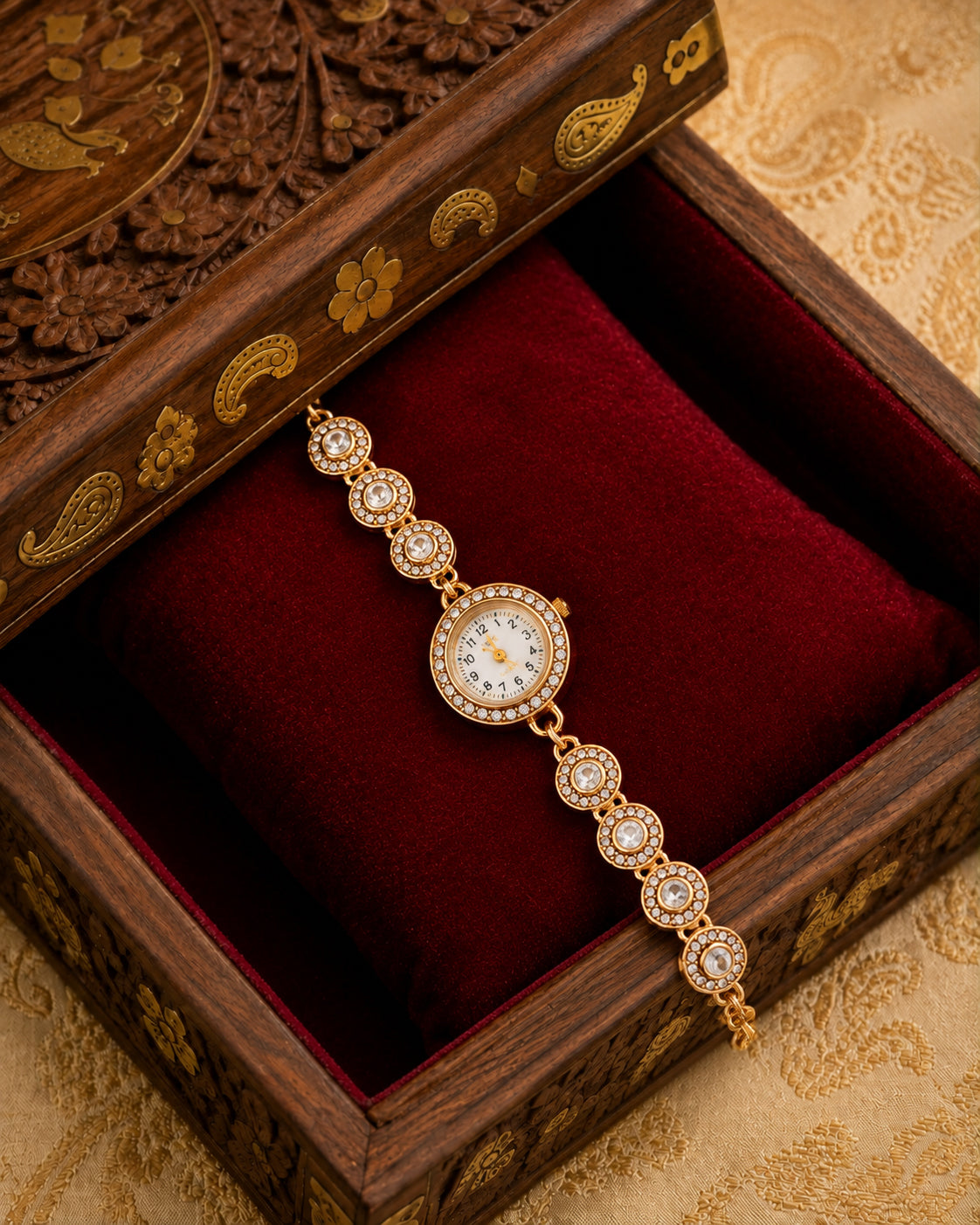 Kshirja Heritage Kashmiri Ethnic Bracelet Watch for Women