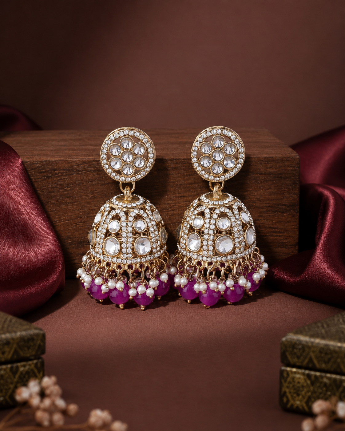 Purple Yasmeen Jhumka