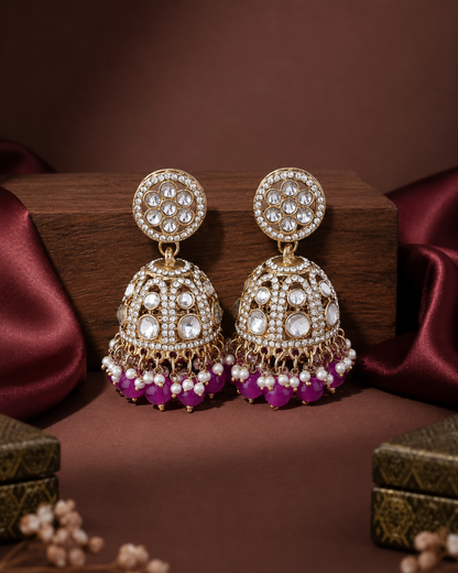 Purple Yasmeen Jhumka