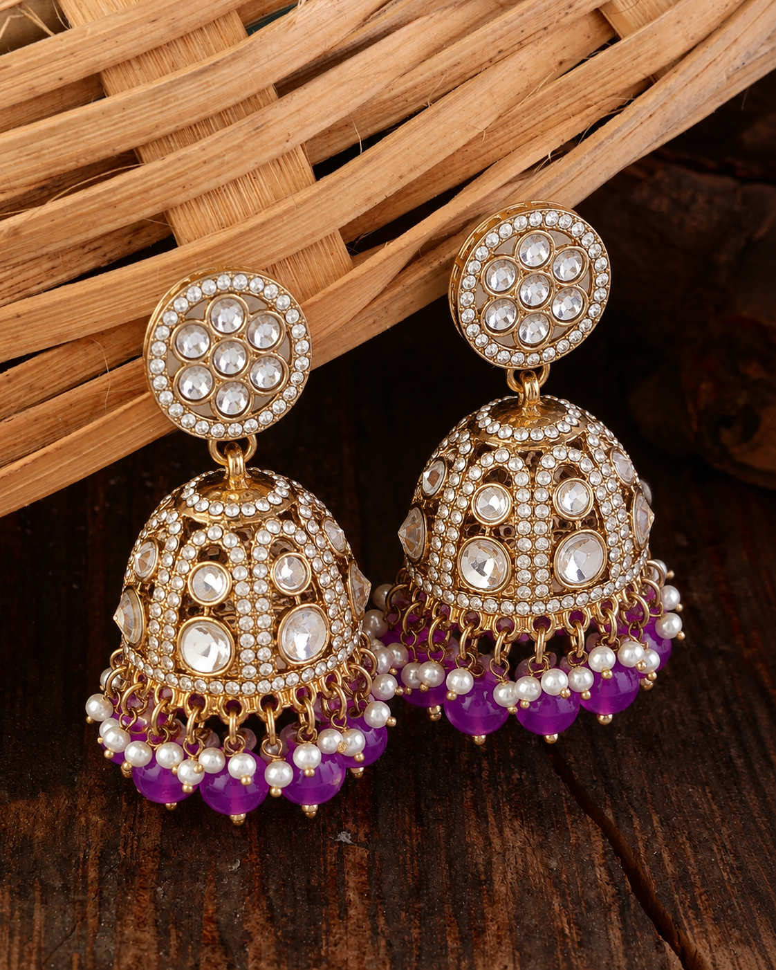 Purple Yasmeen Jhumka