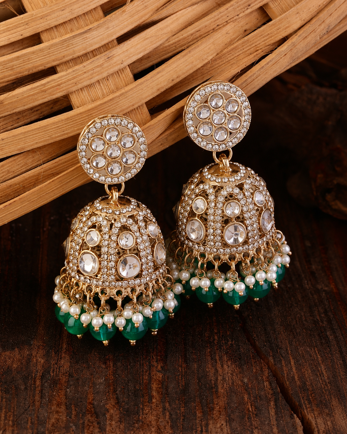 Green Yasmeen Jhumka