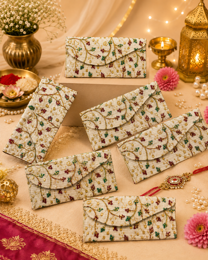 Ethnic Embroidered Cash Envelope For Shagun