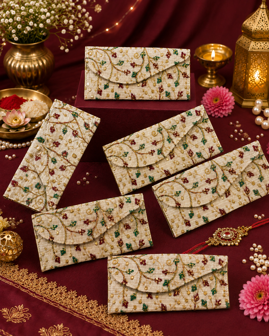Ethnic Embroidered Cash Envelope For Shagun