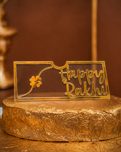 Acrylic Happy Rakhi Envelope For Shagun