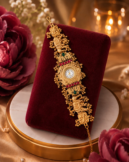 Tathya Heritage Women Dial Embellished Ethnic Analogue Watch