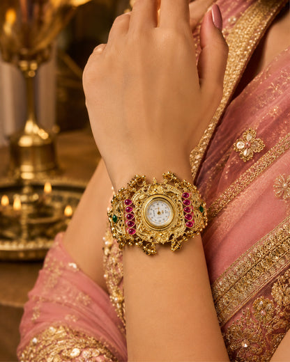 Tathya Heritage Women Dial Embellished Ethnic Analogue Watch